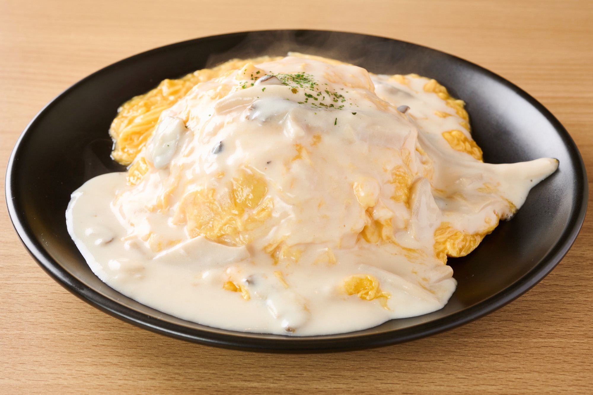 キノコクリームオムライス