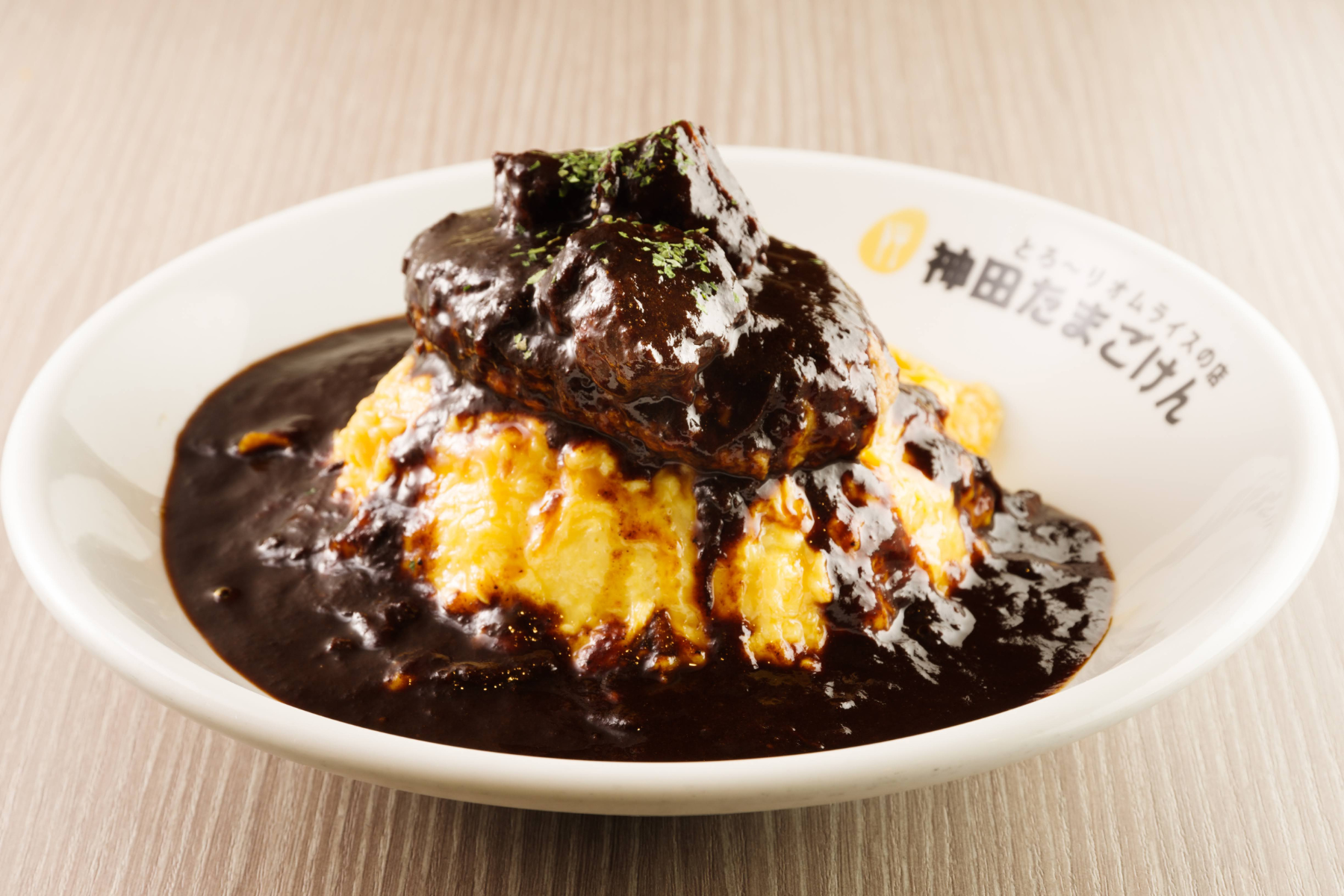 ビーフシチュー＆ハンバーグオム